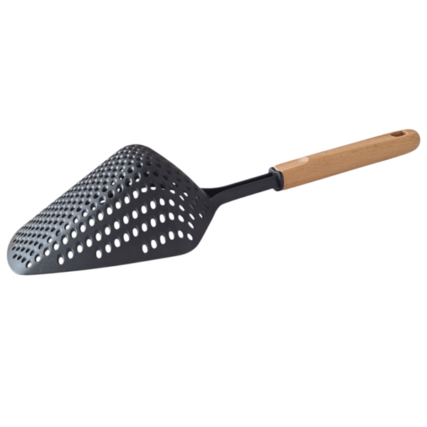 Knidsked med avrinning, nylon, trä, 36 cm