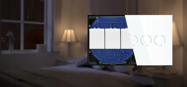 Touch-jalusiströmbrytare SVART ZigBee TUYA RTX SH
