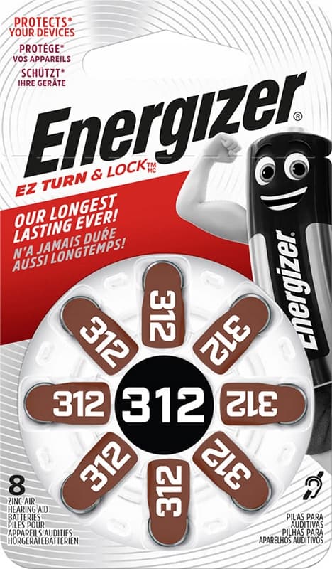 ENERGIZER PR312 høreapparatbatterier 40 stk.