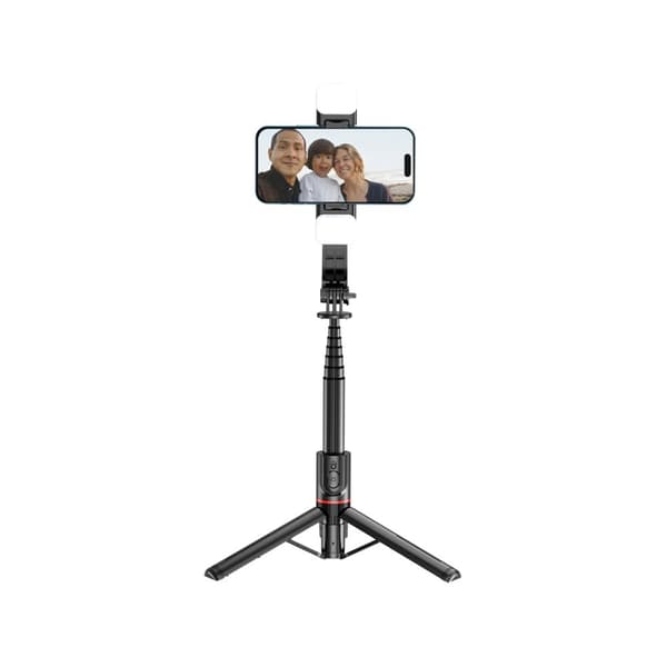 TECH-PROTECT L05S BLUETOOTH-SELFIEKEPPIJALKA JA LED-VALO MUSTA