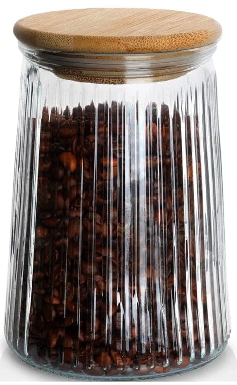 Köksförvaringsbehållare med bambulock 950ml