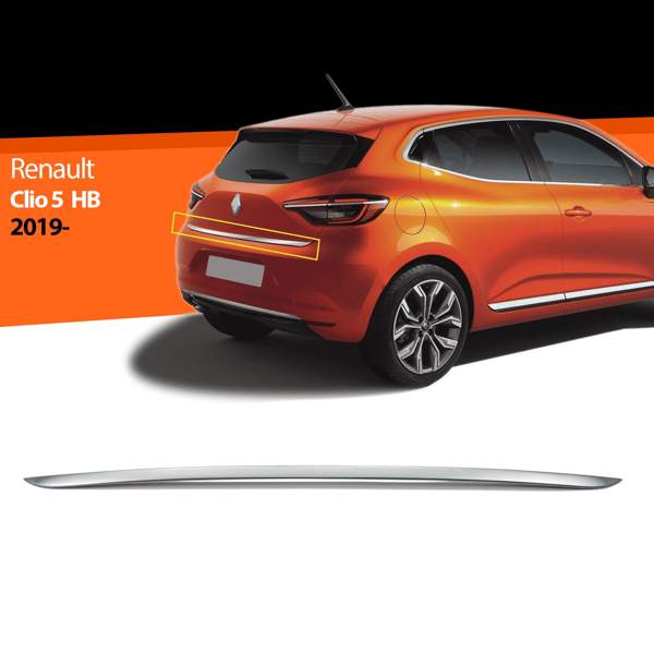 Bagklapkant i rustfrit stål, krom, Renault Clio V Hatchback fra 2019