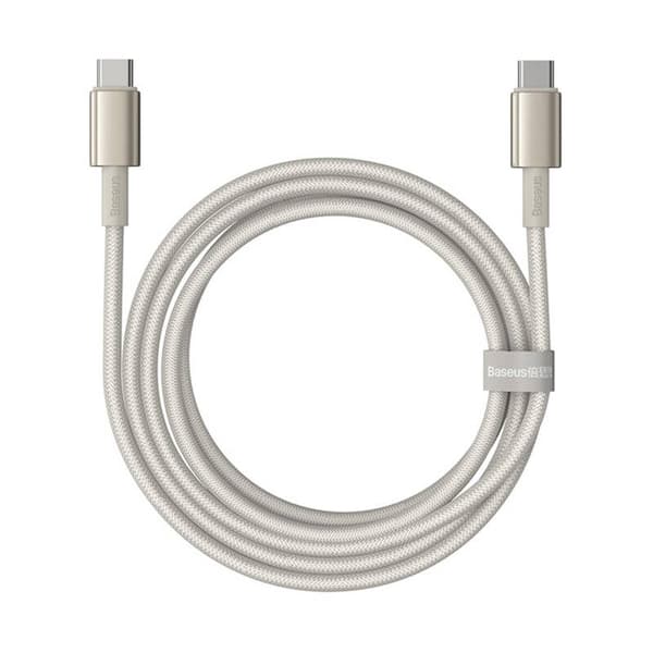 Baseus Tungsten Gold USB-C til USB-C Kabel, 100W, 2m (Guld)