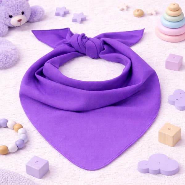Triangulär halsduk bomullsbandana lila