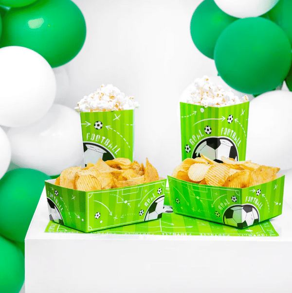 Fodboldpopcornæsker 6 stk.