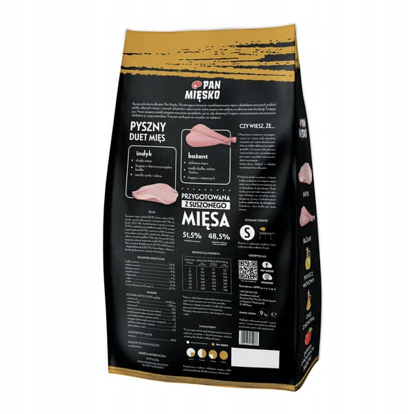 Torrfoder för hundar Mr. Meat Kalkonfasan 9 kg Små raser