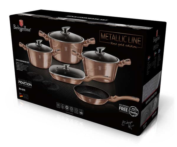 BERLINGER HAUS BH-6191 ROSE GOLD GRANIT KØKKENGREJSÆT