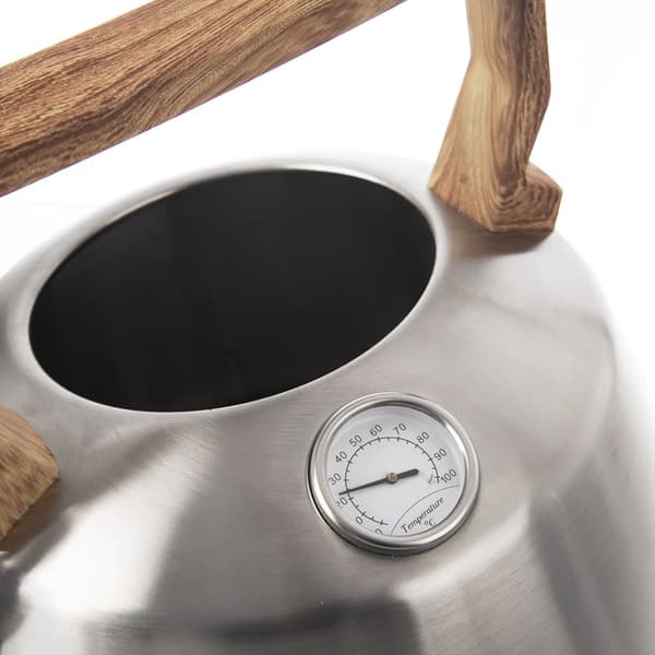 Teräksinen keitin vihdalla lämpömittarilla 3,2 litraa