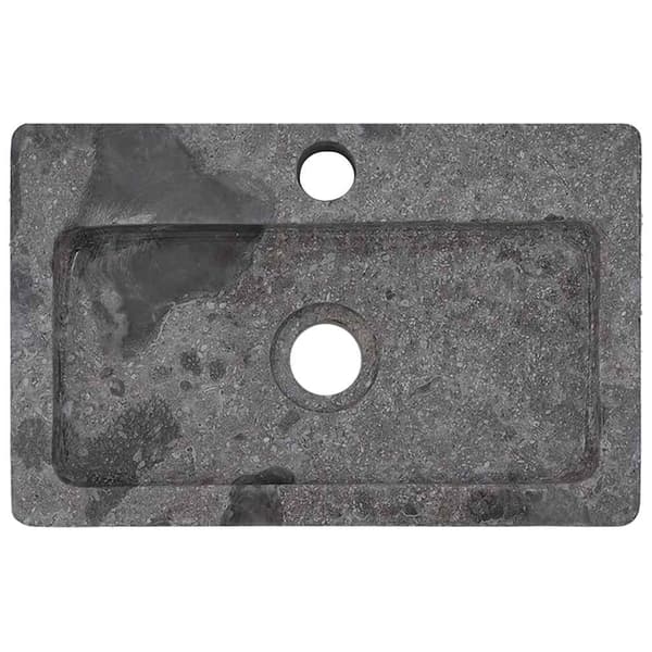 vidaXL Väggmonterat handfat grått 38x24x6,5 cm marmor
