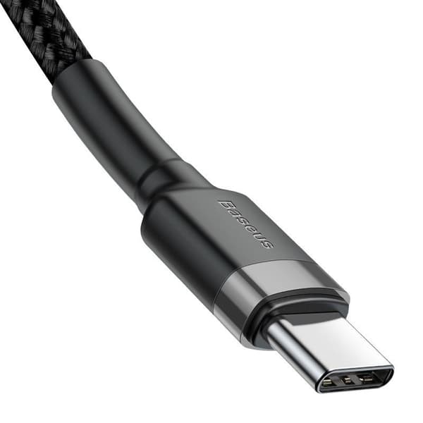 Baseus Cafule PD 2.0 QC 3.0 USB-C - USB-C PD -kaapeli 60W 1m (musta-harmaa)
