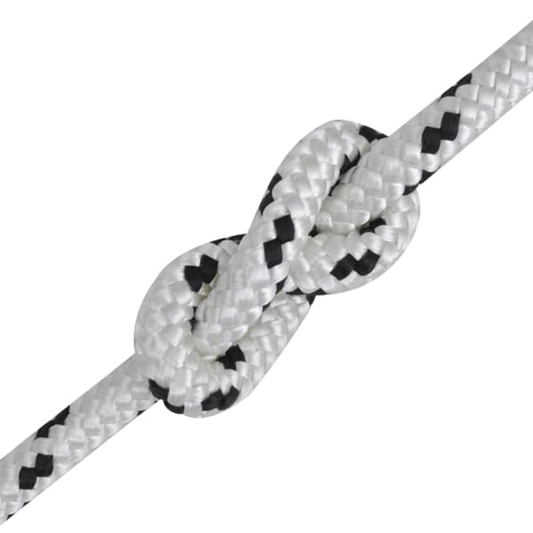 vidaXL Flätad segelrep i polyester, 6 mm, 250 m, vit