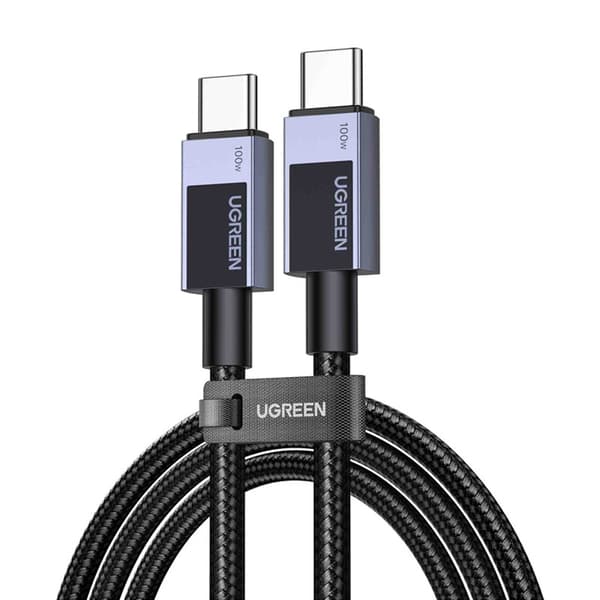 Ugreen L512 USB-C til USB-C kabel, strømforsyning, 5A, 1m, 480Mbps (Space Gray)