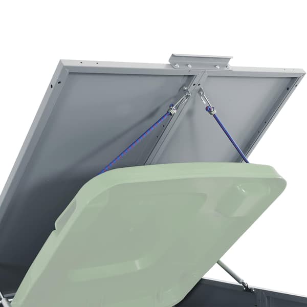 vidaXL Enkel papperskorg grå 69x79x117 cm