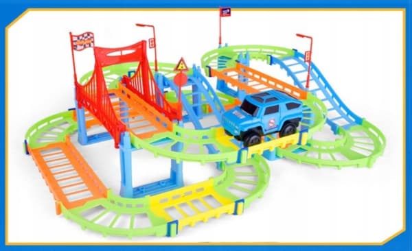 BILBANA MEGA RACING SET BILLOOP RUTSKICKAN 140 DELAR