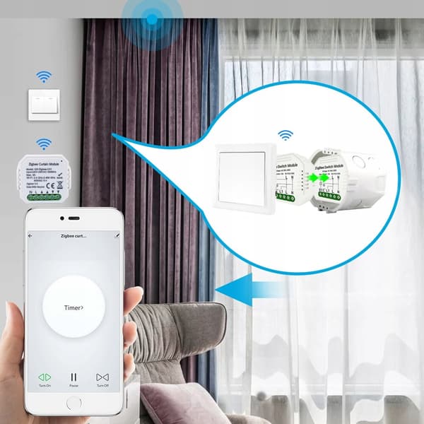 10x TUYA Rulljalusikontroller Zigbee Fjärrkontroll RFRCM GRATIS