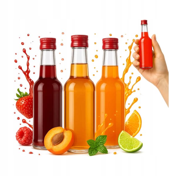 5X Pullo MONOPOL 100 ml PULLOA KOTIPOLTTO ALKOHOLI VIINI ETIKKA ÖLJY