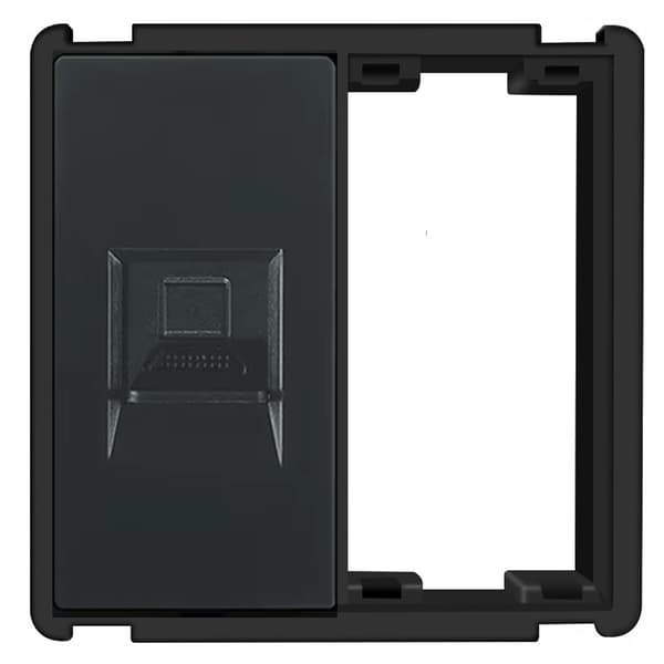 Vægstikkontakt LAN-modul RJ45-system RTX SH sort