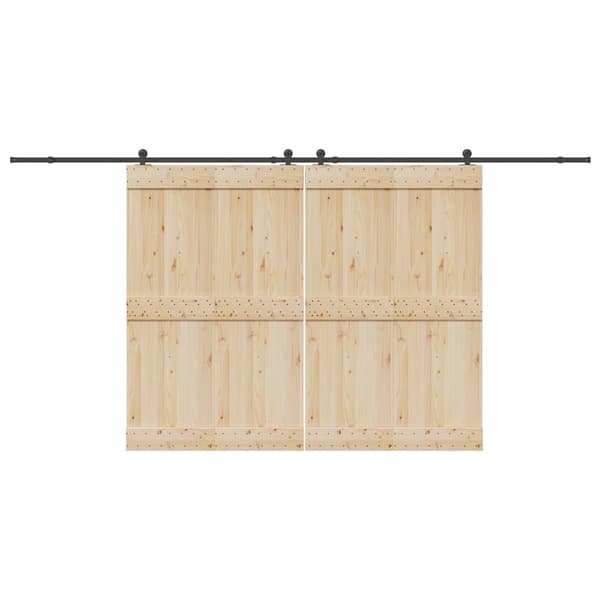 vidaXL Skjutdörrsinstallationssystem 305 cm stål svart