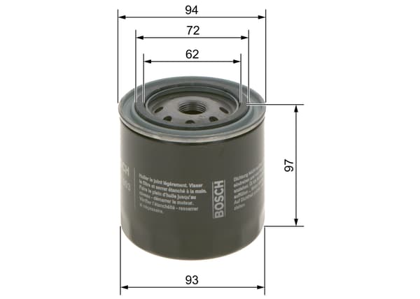 OLJEFILTER 0986452003 BOSCH
