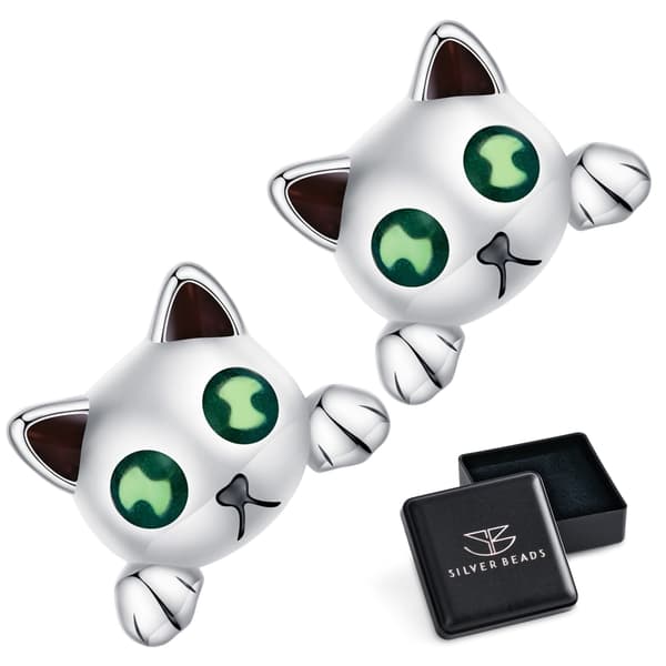 Små kattungar, silverörhängen, 925 silver