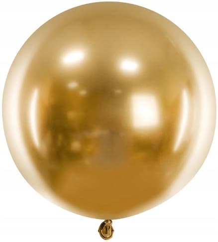 Kiiltävä pyöreä ilmapallo 60 cm, kulta 1 kpl.