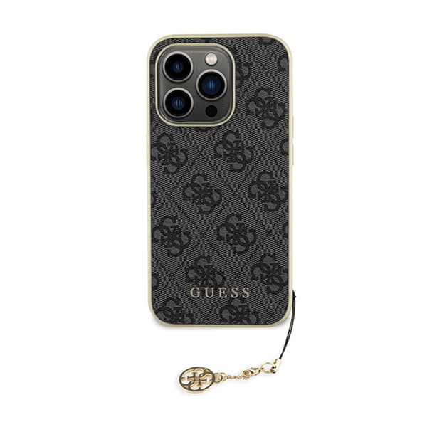 Guess 4G Charms Collection - iPhone 15 Pro -kotelo (harmaa)