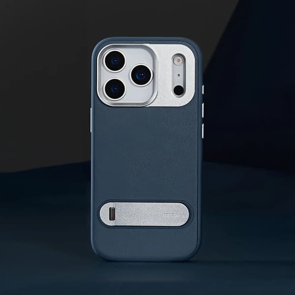Moshi Kameleon MagSafe – iPhone 17 Pro Max-skal med stativfunktion (Midnattsgrå)