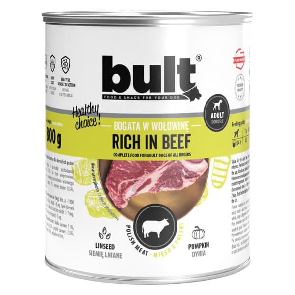 Bult MIX 6 SMAKER våtfoder för hundar, 30x800g, spannmålsfritt