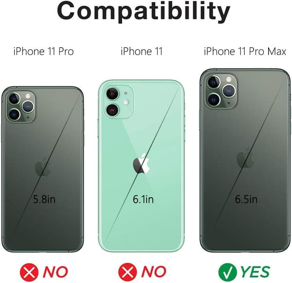 ETUI TIL APPLE IPHONE 11 PRO MAX SILIKONE KLAR + GRØNNE SIDER A2161