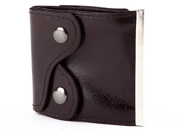 Brun Läderplånbok Liten Retro Slip-On Billfold G66