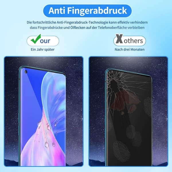2x Härdat glas för Oppo Find X2 Pro