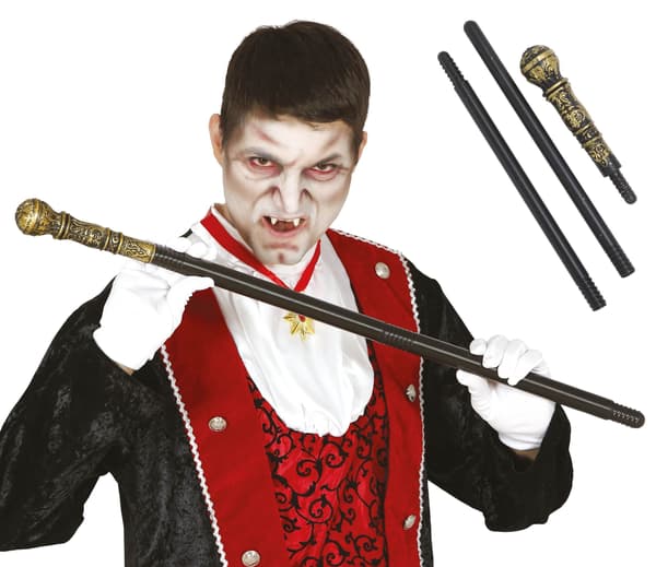 Vampire Lord stödkäpp svart Halloween 80cm