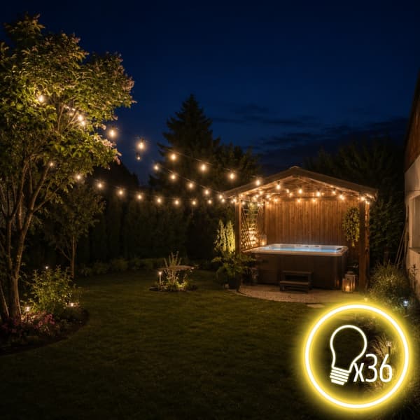 LED LØSNING - Havegirlande - 20m 36LED - M2