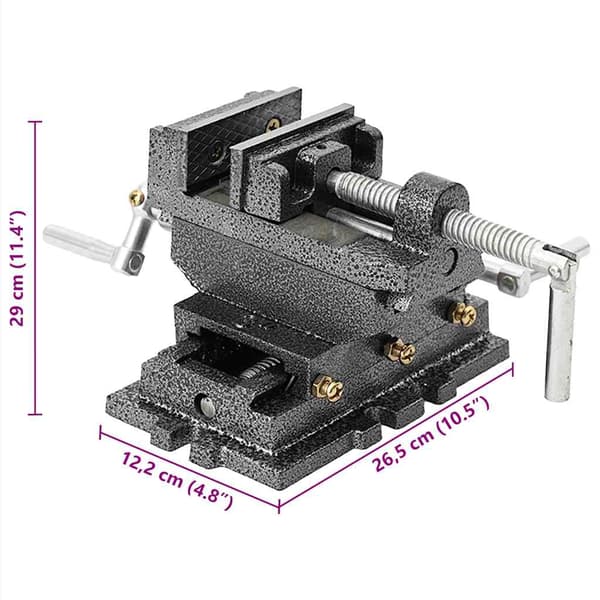 vidaXL manuel sidekrydsskruestik 70 mm
