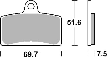SBS Bromsbelägg KH399 Maxi Sinter jarrupalat kullanvärinen