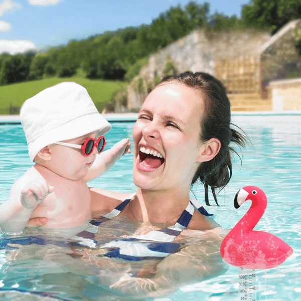 Flamingo termometer flytande för pool jacuzzi spa pool flytande 2 skalor