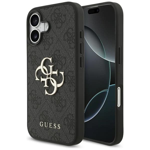 Guess 4G stort logo-cover til iPhone 17 - sort