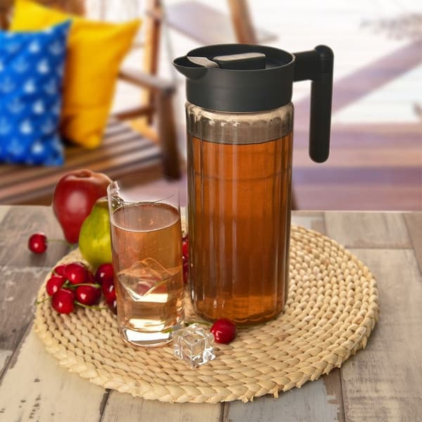 Glaskanna med lock 1,5 liter