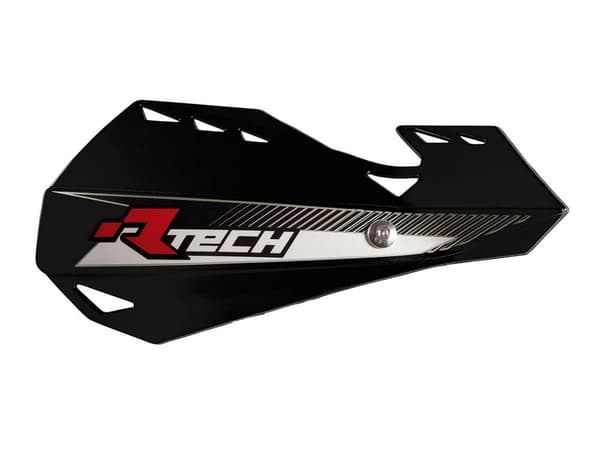 RACETECH (RTECH) DUAL EVO HÅNDBESKYTTERE, SORT (MED STYRBEFESTIGNINGER)