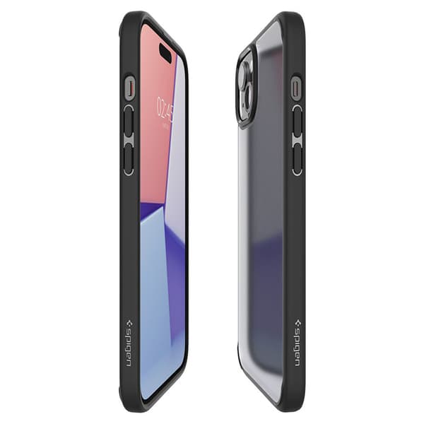 Spigen Ultra Hybrid - Etui til iPhone 15 (Frost Sort)