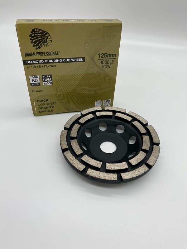 125 mm dobbeltrækket diamantslibeskive Indian Professional