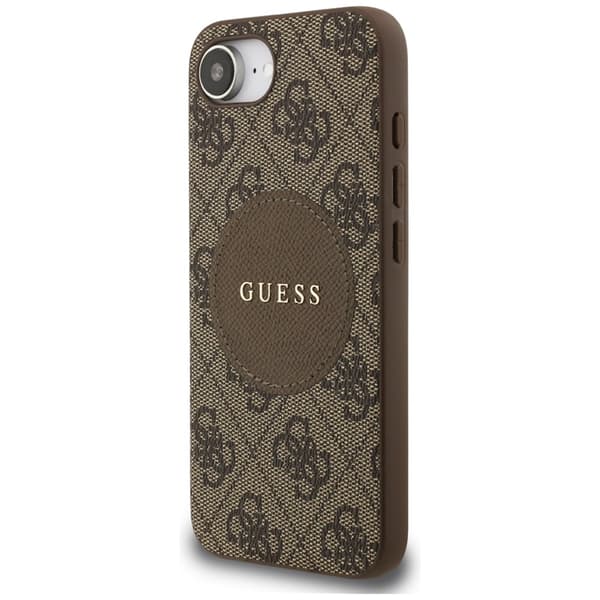 Guess 4G Circle Classic Logo MagSafe - iPhone 16e cover (brun)