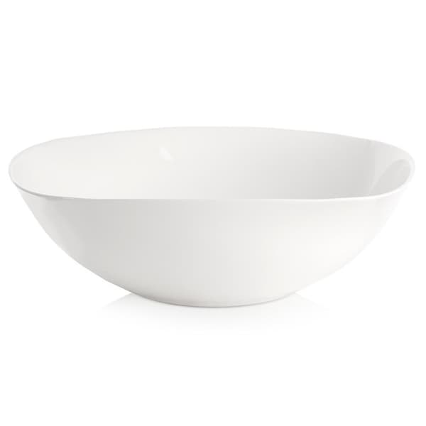 Hvid glasskål LUNA 25 cm, 2 l