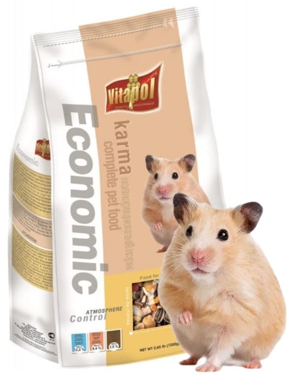 Vitapol foder til hamster 1200 g blanding af korn og frø