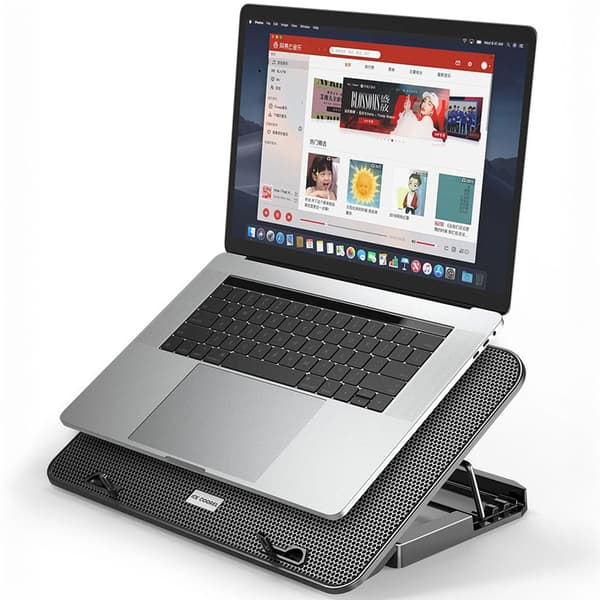 Strado LCP6 ​​​​Laptop Kølemåtte - Sort