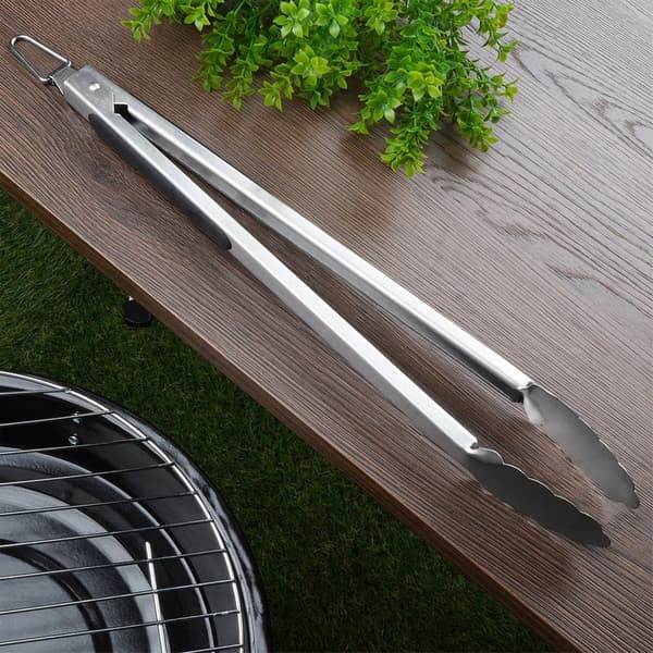 Grilltænger i stål 43 cm