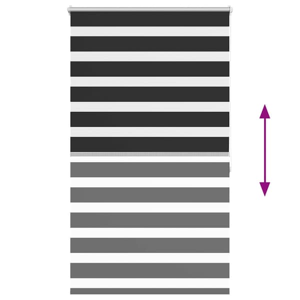 Zebra Rullegardin 100 x 175 cm Sort