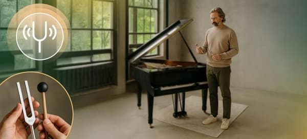 Stämgaffel MUSIC MATE MM-KM440 Harmoniq Silver