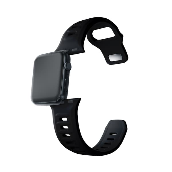 42/44/45/46/49 mm Sort (stor) - 3mk Silikone Urrem til Apple