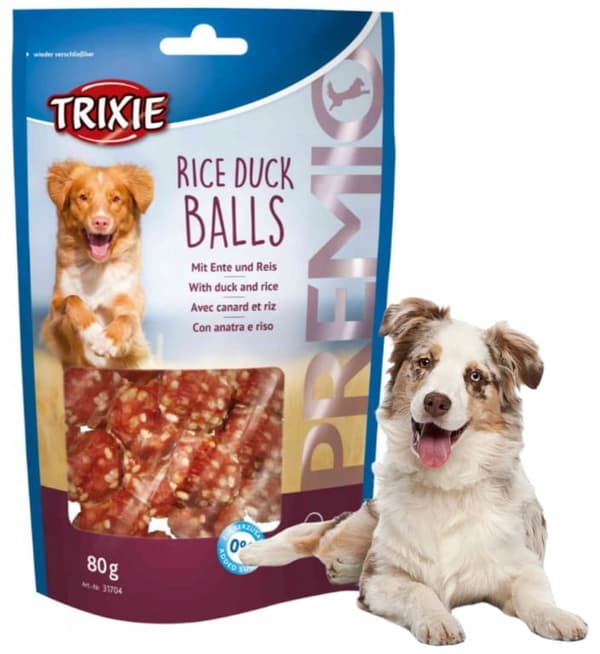 Trixie Hundgodis 80g Anka och Risbollar